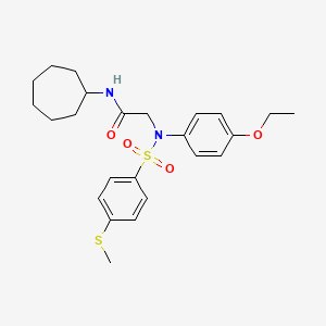 N~1~-cycloheptyl-N~2~-(4-ethoxyphenyl)-N~2~-{[4-(methylthio)phenyl]sulfonyl}glycinamide