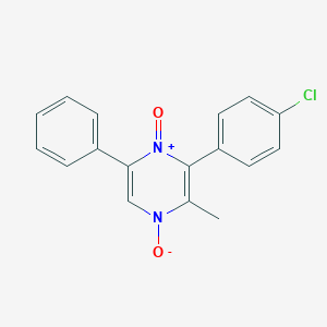 molecular formula C17H13ClN2O2 B4016578 3-(4-chlorophenyl)-2-methyl-5-phenylpyrazine 1,4-dioxide 