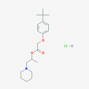 molecular formula C20H32ClNO3 B4016601 1-methyl-2-(1-piperidinyl)ethyl (4-tert-butylphenoxy)acetate hydrochloride 