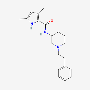 molecular formula C20H27N3O B4016608 3,5-dimethyl-N-[1-(2-phenylethyl)-3-piperidinyl]-1H-pyrrole-2-carboxamide 