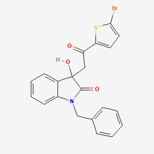 molecular formula C21H16BrNO3S B4016612 1-benzyl-3-[2-(5-bromo-2-thienyl)-2-oxoethyl]-3-hydroxy-1,3-dihydro-2H-indol-2-one 