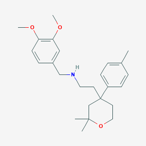 molecular formula C25H35NO3 B4016634 (3,4-dimethoxybenzyl){2-[2,2-dimethyl-4-(4-methylphenyl)tetrahydro-2H-pyran-4-yl]ethyl}amine 
