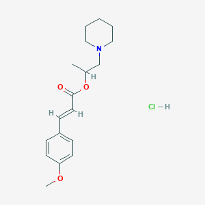 molecular formula C18H26ClNO3 B4016640 1-methyl-2-(1-piperidinyl)ethyl 3-(4-methoxyphenyl)acrylate hydrochloride 