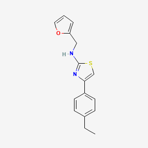 molecular formula C16H16N2OS B4016669 4-(4-ethylphenyl)-N-(2-furylmethyl)-1,3-thiazol-2-amine 