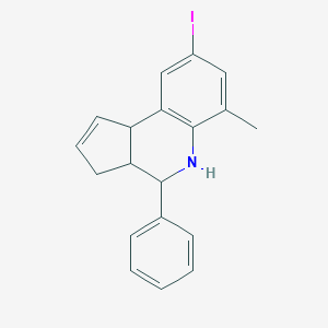 molecular formula C19H18IN B401669 8-Iodo-6-methyl-4-phenyl-3a,4,5,9b-tetrahydro-3H-cyclopenta[c]quinoline 