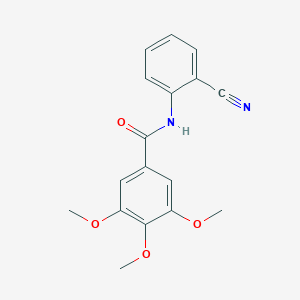 molecular formula C17H16N2O4 B401670 N-(2-cyanophenyl)-3,4,5-trimethoxybenzamide CAS No. 356529-25-4
