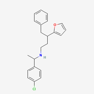 molecular formula C22H24ClNO B4016705 N-[1-(4-chlorophenyl)ethyl]-3-(2-furyl)-4-phenyl-1-butanamine 