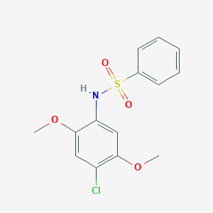molecular formula C14H14ClNO4S B401671 N-(4-chloro-2,5-dimethoxyphenyl)benzenesulfonamide CAS No. 160878-38-6