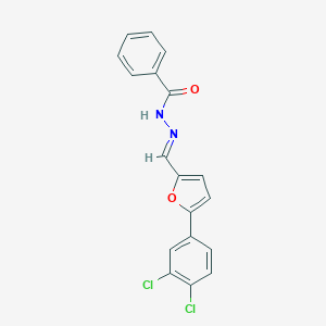 molecular formula C18H12Cl2N2O2 B401672 N'-{(E)-[5-(3,4-dichlorophenyl)furan-2-yl]methylidene}benzohydrazide CAS No. 331670-28-1