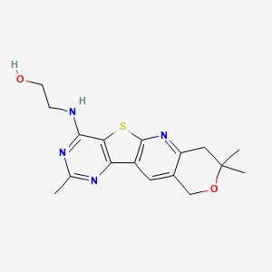 2-[(2,8,8-trimethyl-7,10-dihydro-8H-pyrano[3'',4'':5',6']pyrido[3',2':4,5]thieno[3,2-d]pyrimidin-4-yl)amino]ethanol