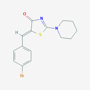 molecular formula C15H15BrN2OS B401675 5-(4-Bromo-benzylidene)-2-piperidin-1-yl-thiazol-4-one 