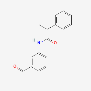 molecular formula C17H17NO2 B4016754 N-(3-acetylphenyl)-2-phenylpropanamide 