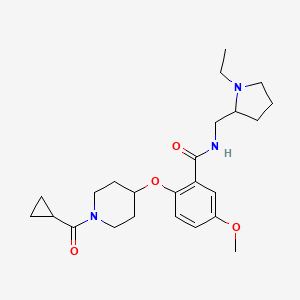 2-{[1-(cyclopropylcarbonyl)-4-piperidinyl]oxy}-N-[(1-ethyl-2-pyrrolidinyl)methyl]-5-methoxybenzamide