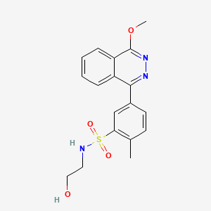 molecular formula C18H19N3O4S B4016794 N-(2-hydroxyethyl)-5-(4-methoxy-1-phthalazinyl)-2-methylbenzenesulfonamide 