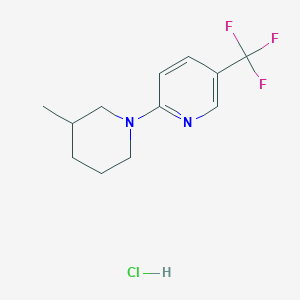 molecular formula C12H16ClF3N2 B4016798 2-(3-methyl-1-piperidinyl)-5-(trifluoromethyl)pyridine hydrochloride 