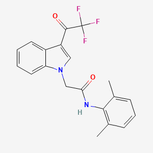 molecular formula C20H17F3N2O2 B4016803 N-(2,6-dimethylphenyl)-2-[3-(trifluoroacetyl)-1H-indol-1-yl]acetamide 