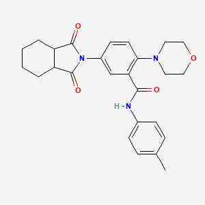 molecular formula C26H29N3O4 B4016806 5-(1,3-dioxooctahydro-2H-isoindol-2-yl)-N-(4-methylphenyl)-2-(4-morpholinyl)benzamide 