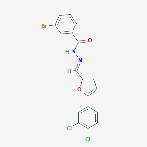 molecular formula C18H11BrCl2N2O2 B401681 3-bromo-N'-{[5-(3,4-dichlorophenyl)-2-furyl]methylene}benzohydrazide 