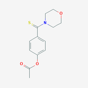 molecular formula C13H15NO3S B401682 4-(4-Morpholinylcarbothioyl)phenyl acetate 
