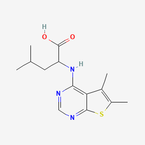 molecular formula C14H19N3O2S B4016836 N-(5,6-dimethylthieno[2,3-d]pyrimidin-4-yl)leucine 