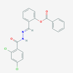 molecular formula C21H14Cl2N2O3 B401684 2-[2-(2,4-Dichlorobenzoyl)carbohydrazonoyl]phenyl benzoate 