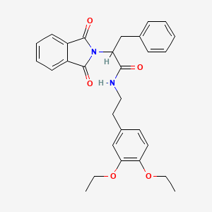 molecular formula C29H30N2O5 B4016853 N-[2-(3,4-diethoxyphenyl)ethyl]-2-(1,3-dioxo-1,3-dihydro-2H-isoindol-2-yl)-3-phenylpropanamide 
