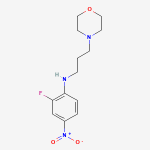 molecular formula C13H18FN3O3 B4016862 (2-fluoro-4-nitrophenyl)[3-(4-morpholinyl)propyl]amine 