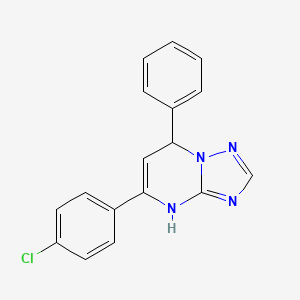 molecular formula C17H13ClN4 B4016864 5-(4-chlorophenyl)-7-phenyl-4,7-dihydro[1,2,4]triazolo[1,5-a]pyrimidine 