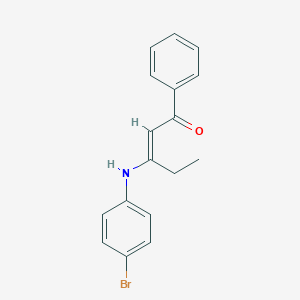 3-(4-Bromoanilino)-1-phenyl-2-penten-1-one