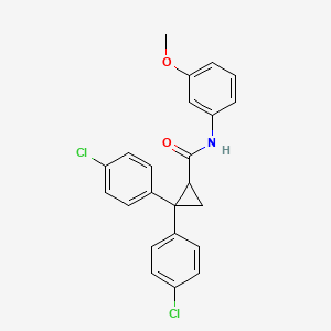 molecular formula C23H19Cl2NO2 B4016870 2,2-bis(4-chlorophenyl)-N-(3-methoxyphenyl)cyclopropanecarboxamide 