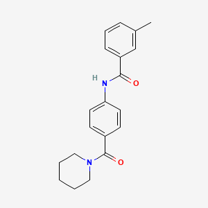 3-methyl-N-[4-(1-piperidinylcarbonyl)phenyl]benzamide