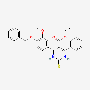 ethyl 4-[4-(benzyloxy)-3-methoxyphenyl]-6-phenyl-2-thioxo-1,2,3,4-tetrahydro-5-pyrimidinecarboxylate