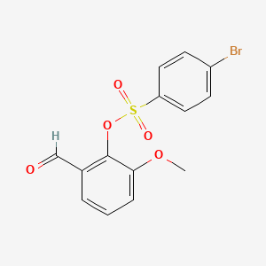 molecular formula C14H11BrO5S B4016901 2-formyl-6-methoxyphenyl 4-bromobenzenesulfonate 