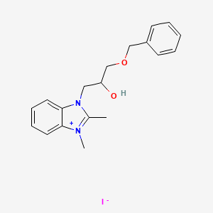1-[3-(benzyloxy)-2-hydroxypropyl]-2,3-dimethyl-1H-3,1-benzimidazol-3-ium iodide