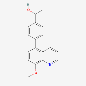 molecular formula C18H17NO2 B4016977 1-[4-(8-methoxyquinolin-5-yl)phenyl]ethanol 