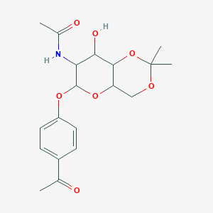 molecular formula C19H25NO7 B4016993 4-acetylphenyl 2-(acetylamino)-2-deoxy-4,6-O-(1-methylethylidene)hexopyranoside 