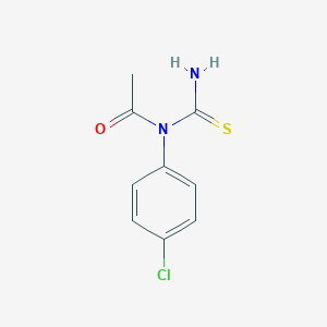 molecular formula C9H9ClN2OS B040170 N-Carbamothioyl-N-(4-chlorophenyl)acetamide CAS No. 114709-65-8