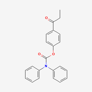 molecular formula C22H19NO3 B4017005 4-丙酰苯基二苯甲酰氨基甲酸酯 