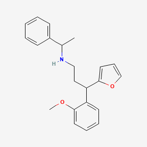 molecular formula C22H25NO2 B4017031 3-(2-furyl)-3-(2-methoxyphenyl)-N-(1-phenylethyl)-1-propanamine 