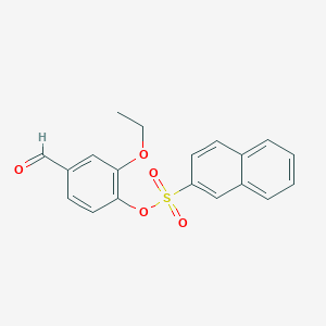molecular formula C19H16O5S B4017036 2-ethoxy-4-formylphenyl 2-naphthalenesulfonate 