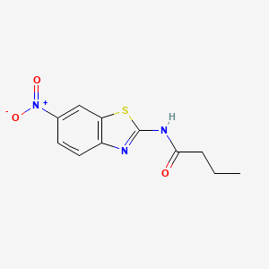molecular formula C11H11N3O3S B4017058 N-(6-nitro-1,3-benzothiazol-2-yl)butanamide 