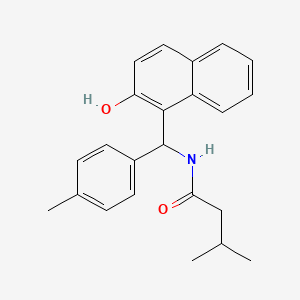 molecular formula C23H25NO2 B4017059 N-[(2-hydroxy-1-naphthyl)(4-methylphenyl)methyl]-3-methylbutanamide 