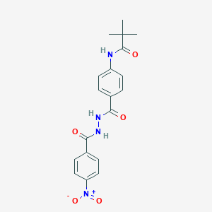 N-{4-[(2-{4-nitrobenzoyl}hydrazino)carbonyl]phenyl}-2,2-dimethylpropanamide