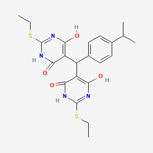 molecular formula C22H26N4O4S2 B4017064 5,5'-[(4-isopropylphenyl)methylene]bis[2-(ethylthio)-6-hydroxy-4(3H)-pyrimidinone] 