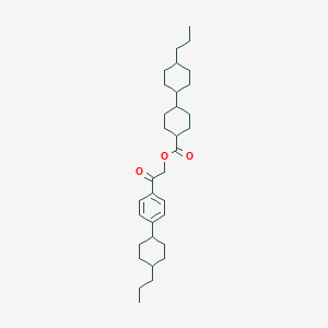 molecular formula C33H50O3 B401707 4'-Propyl-bicyclohexyl-4-carboxylic acid 2-oxo-2-[4-(4-propyl-cyclohexyl)-phenyl]-ethyl ester 
