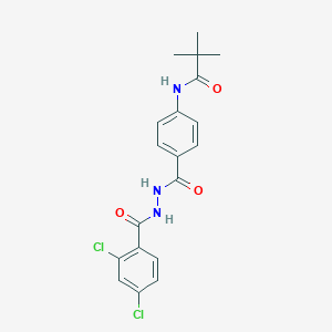 molecular formula C19H19Cl2N3O3 B401709 N-(4-{[2-(2,4-dichlorobenzoyl)hydrazino]carbonyl}phenyl)-2,2-dimethylpropanamide 