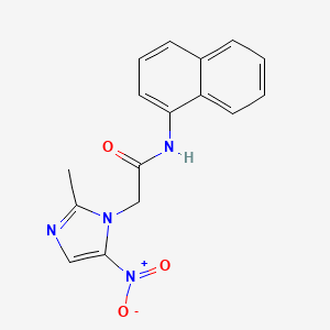 molecular formula C16H14N4O3 B4017095 2-(2-methyl-5-nitro-1H-imidazol-1-yl)-N-1-naphthylacetamide 
