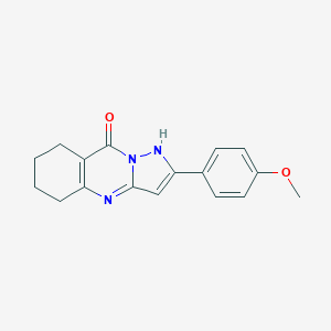 molecular formula C17H17N3O2 B401711 2-(4-methoxyphenyl)-5,6,7,8-tetrahydropyrazolo[5,1-b]quinazolin-9(4H)-one 