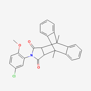 molecular formula C27H22ClNO3 B4017137 17-(5-chloro-2-methoxyphenyl)-1,8-dimethyl-17-azapentacyclo[6.6.5.0~2,7~.0~9,14~.0~15,19~]nonadeca-2,4,6,9,11,13-hexaene-16,18-dione 