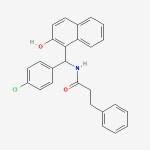 molecular formula C26H22ClNO2 B4017186 N-[(4-chlorophenyl)(2-hydroxy-1-naphthyl)methyl]-3-phenylpropanamide 